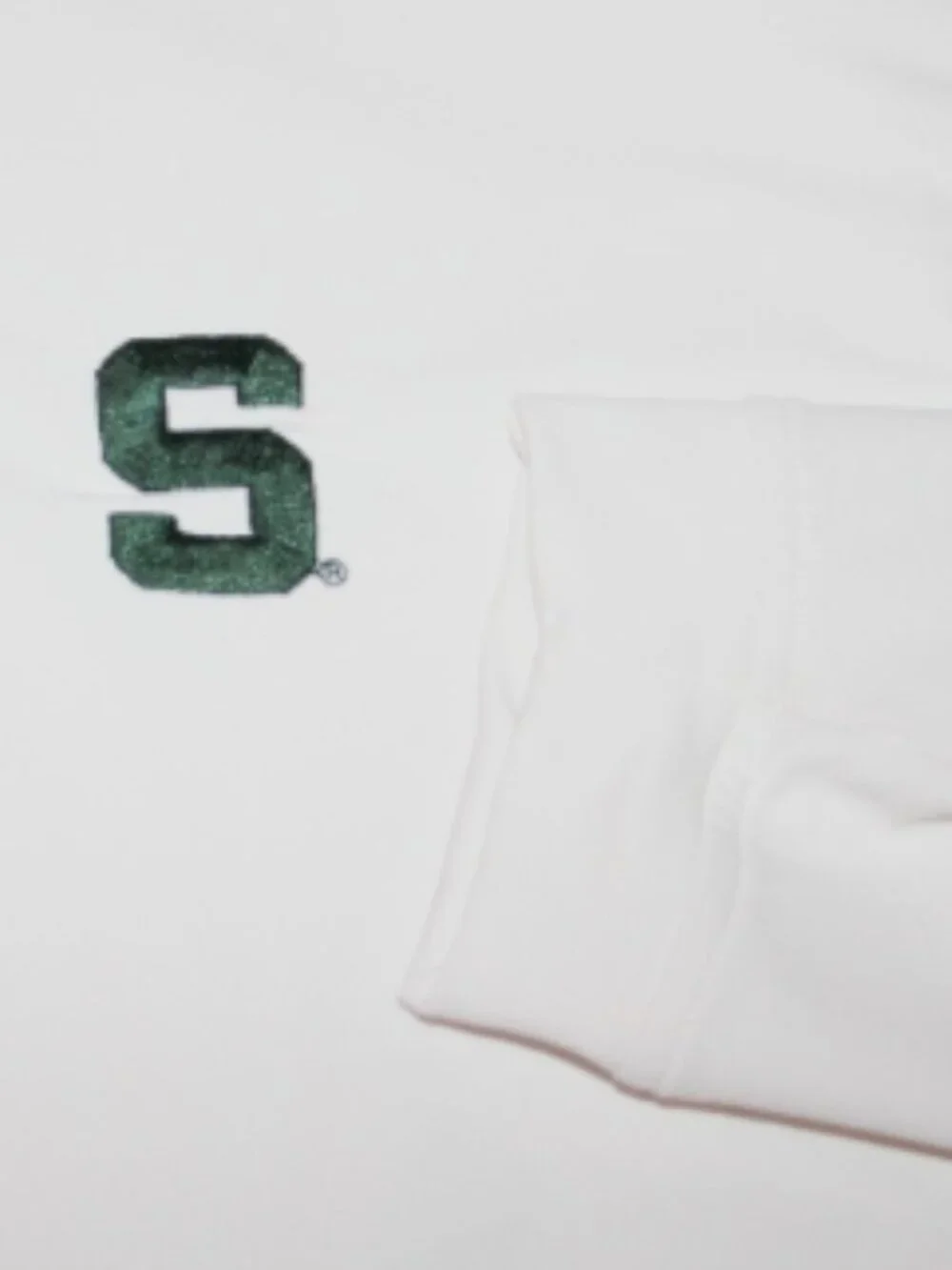 Peter Millar Crown Comfort Michigan State Performance Pullover XL White